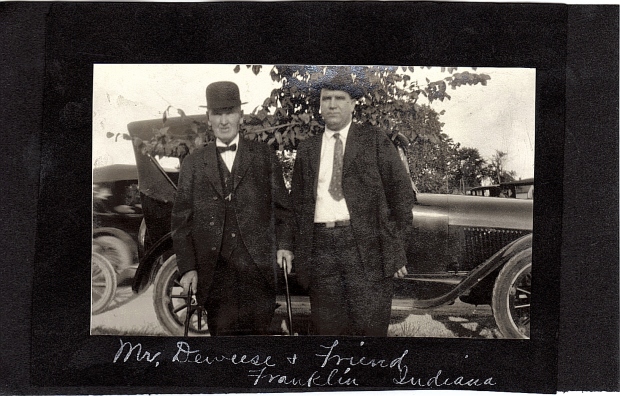 Mr. Deweese and friend, Franklin, Indiana, abt. 1912.